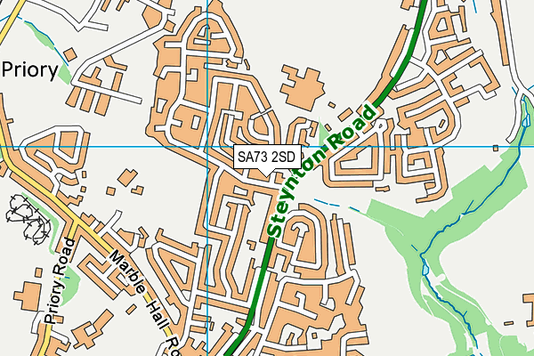 SA73 2SD map - OS VectorMap District (Ordnance Survey)