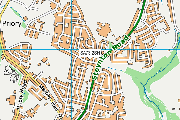 SA73 2SH map - OS VectorMap District (Ordnance Survey)