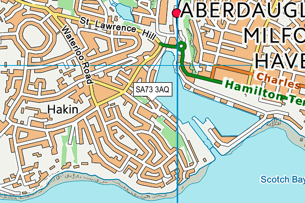 SA73 3AQ map - OS VectorMap District (Ordnance Survey)