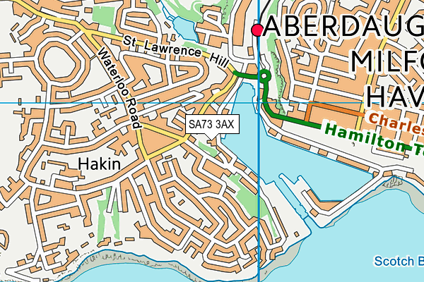 SA73 3AX map - OS VectorMap District (Ordnance Survey)