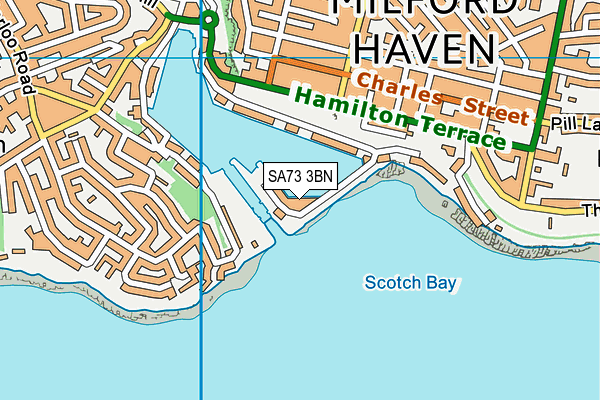 SA73 3BN map - OS VectorMap District (Ordnance Survey)