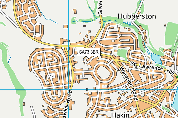 SA73 3BR map - OS VectorMap District (Ordnance Survey)