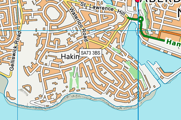 SA73 3BS map - OS VectorMap District (Ordnance Survey)