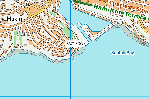 SA73 3DG map - OS VectorMap District (Ordnance Survey)