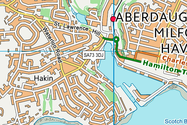 SA73 3DJ map - OS VectorMap District (Ordnance Survey)