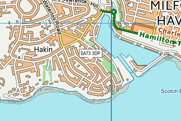SA73 3DP map - OS VectorMap District (Ordnance Survey)