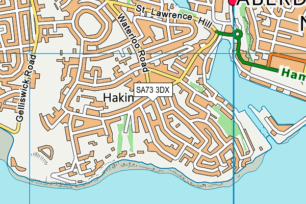 SA73 3DX map - OS VectorMap District (Ordnance Survey)