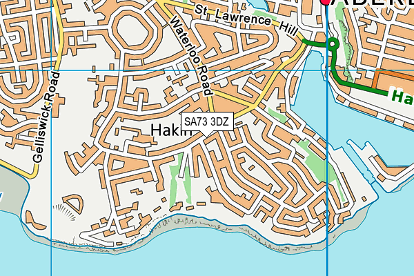 SA73 3DZ map - OS VectorMap District (Ordnance Survey)