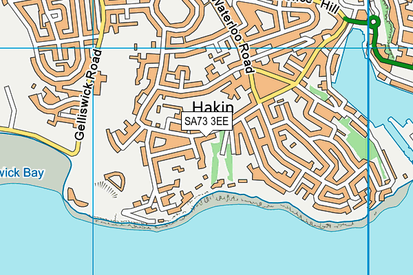 SA73 3EE map - OS VectorMap District (Ordnance Survey)