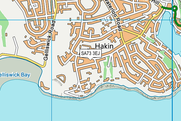 SA73 3EJ map - OS VectorMap District (Ordnance Survey)