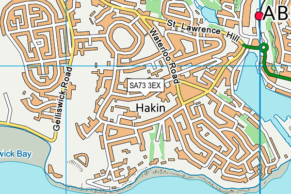SA73 3EX map - OS VectorMap District (Ordnance Survey)