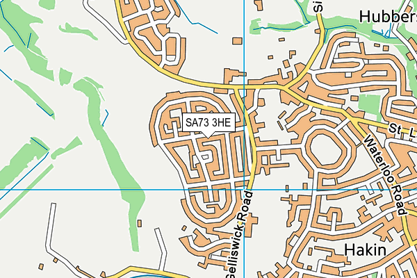 SA73 3HE map - OS VectorMap District (Ordnance Survey)