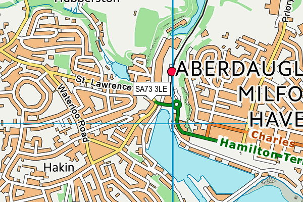 SA73 3LE map - OS VectorMap District (Ordnance Survey)