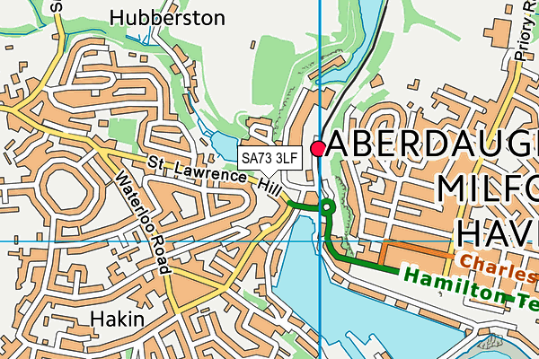 SA73 3LF map - OS VectorMap District (Ordnance Survey)