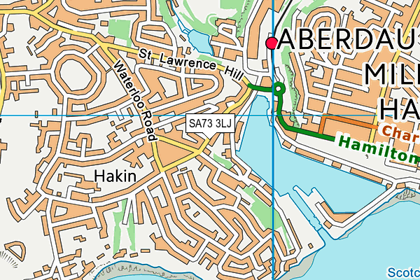 SA73 3LJ map - OS VectorMap District (Ordnance Survey)