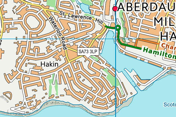 SA73 3LP map - OS VectorMap District (Ordnance Survey)