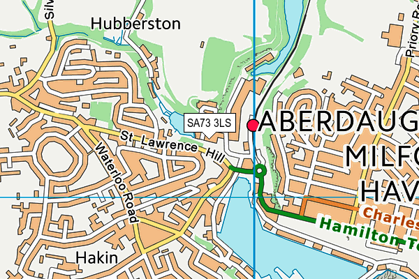 SA73 3LS map - OS VectorMap District (Ordnance Survey)