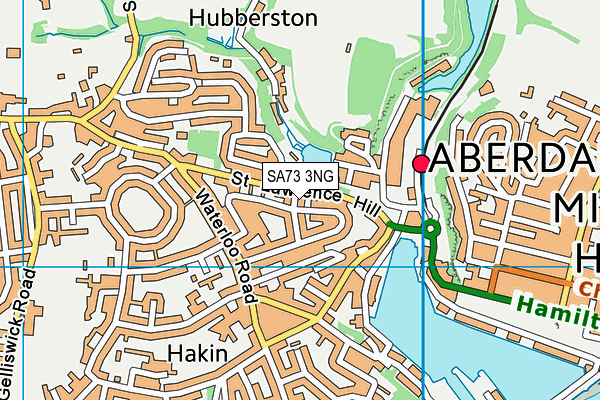 SA73 3NG map - OS VectorMap District (Ordnance Survey)