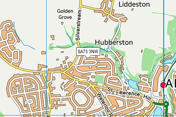 SA73 3NW map - OS VectorMap District (Ordnance Survey)