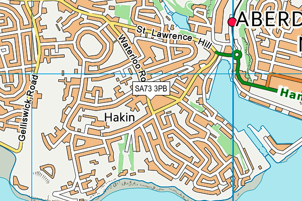 SA73 3PB map - OS VectorMap District (Ordnance Survey)