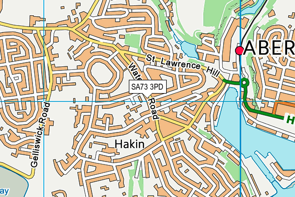 SA73 3PD map - OS VectorMap District (Ordnance Survey)