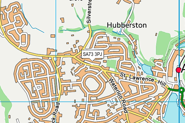 SA73 3PJ map - OS VectorMap District (Ordnance Survey)