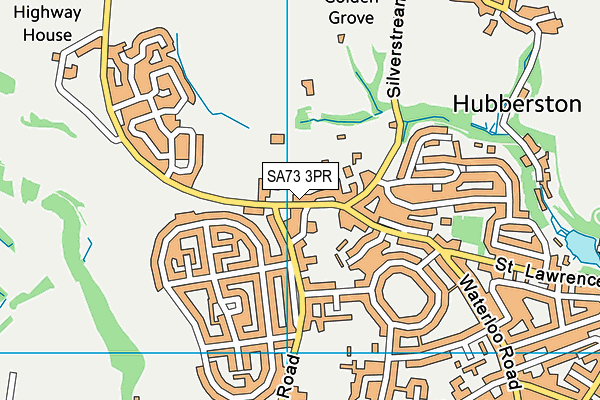 SA73 3PR map - OS VectorMap District (Ordnance Survey)