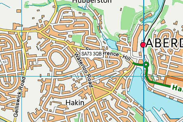 SA73 3QB map - OS VectorMap District (Ordnance Survey)