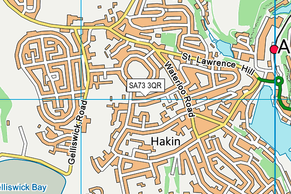 SA73 3QR map - OS VectorMap District (Ordnance Survey)