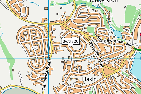 SA73 3QU map - OS VectorMap District (Ordnance Survey)