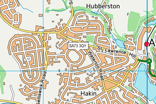 SA73 3QY map - OS VectorMap District (Ordnance Survey)