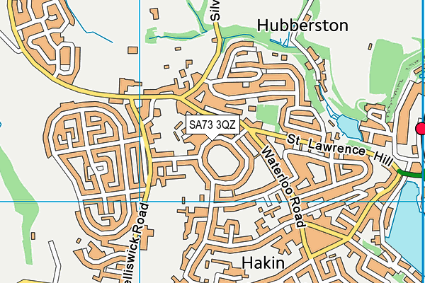 SA73 3QZ map - OS VectorMap District (Ordnance Survey)