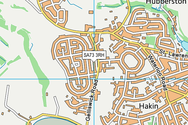 SA73 3RH map - OS VectorMap District (Ordnance Survey)