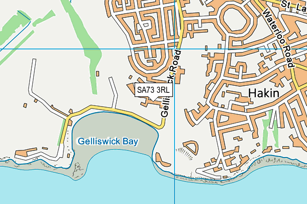 SA73 3RL map - OS VectorMap District (Ordnance Survey)