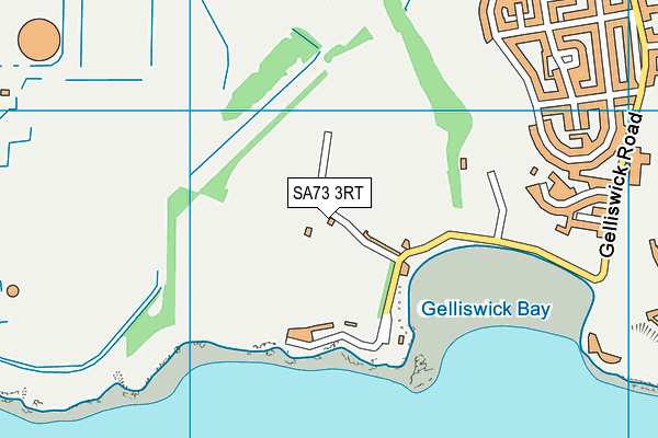 SA73 3RT map - OS VectorMap District (Ordnance Survey)