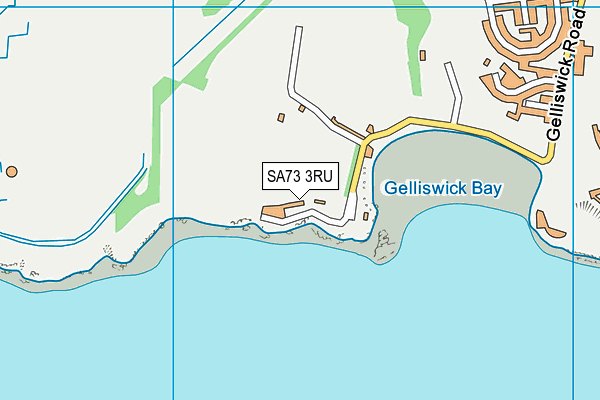 SA73 3RU map - OS VectorMap District (Ordnance Survey)