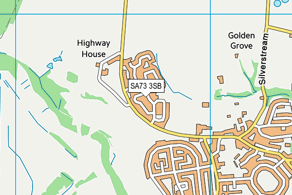 SA73 3SB map - OS VectorMap District (Ordnance Survey)