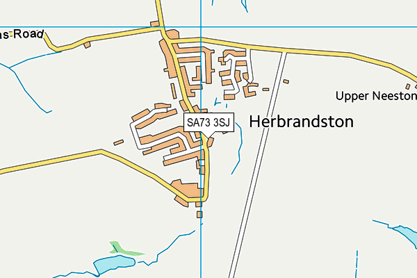 SA73 3SJ map - OS VectorMap District (Ordnance Survey)