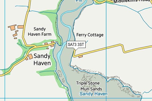 SA73 3ST map - OS VectorMap District (Ordnance Survey)