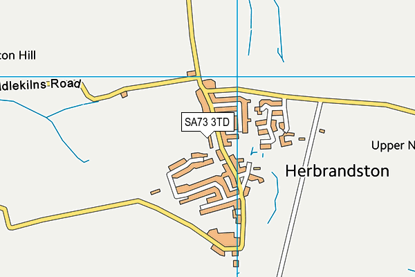 SA73 3TD map - OS VectorMap District (Ordnance Survey)