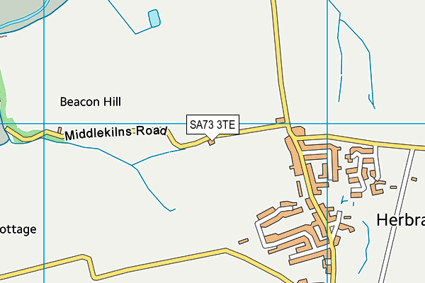 SA73 3TE map - OS VectorMap District (Ordnance Survey)