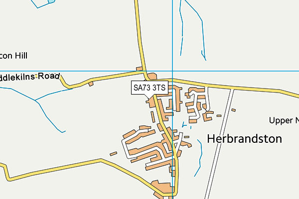 SA73 3TS map - OS VectorMap District (Ordnance Survey)