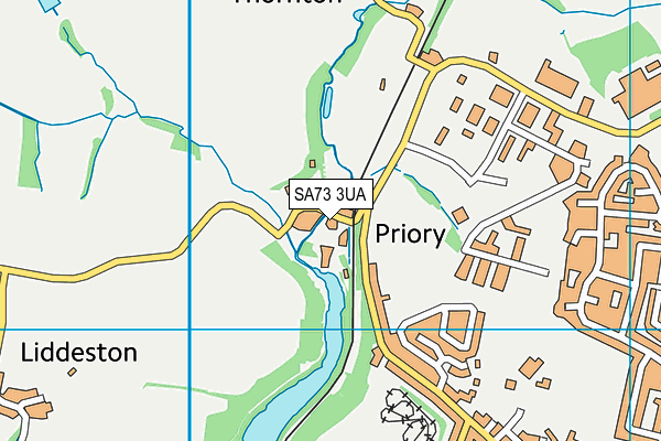 SA73 3UA map - OS VectorMap District (Ordnance Survey)