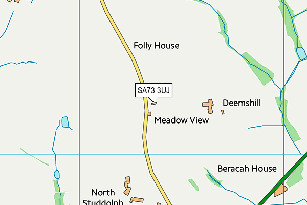 SA73 3UJ map - OS VectorMap District (Ordnance Survey)