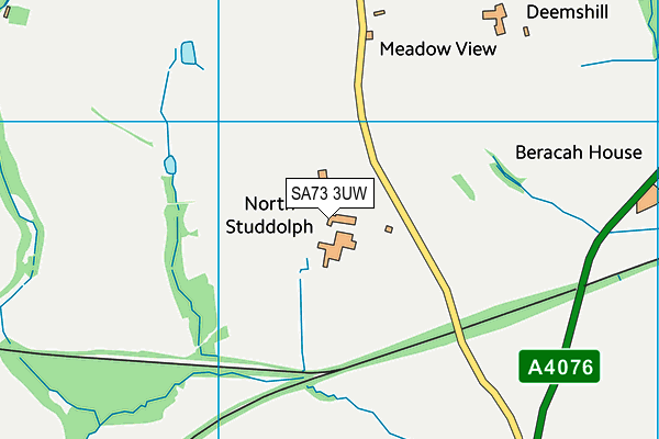 SA73 3UW map - OS VectorMap District (Ordnance Survey)