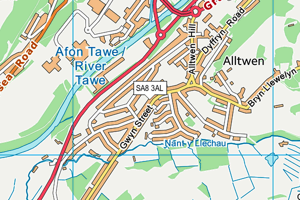 SA8 3AL map - OS VectorMap District (Ordnance Survey)