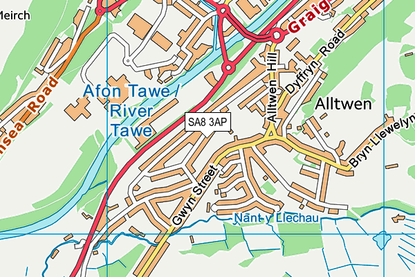 SA8 3AP map - OS VectorMap District (Ordnance Survey)