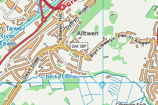 SA8 3BP map - OS VectorMap District (Ordnance Survey)