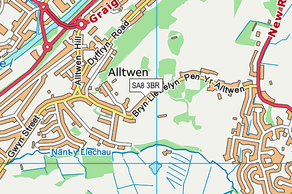 SA8 3BR map - OS VectorMap District (Ordnance Survey)