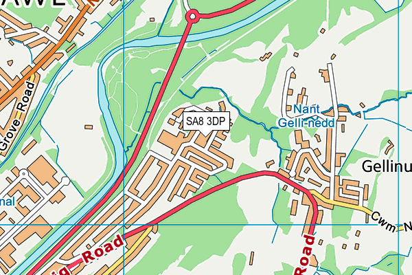 SA8 3DP map - OS VectorMap District (Ordnance Survey)